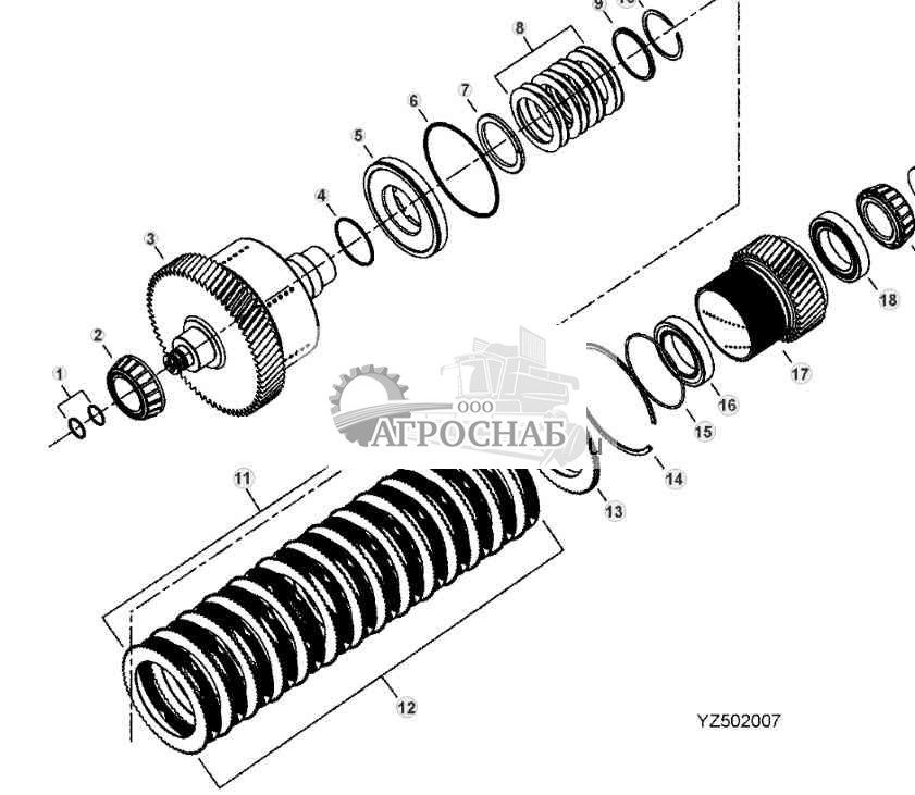 Transmission Seventh Stage Assembly (Clutch M) (9620) 